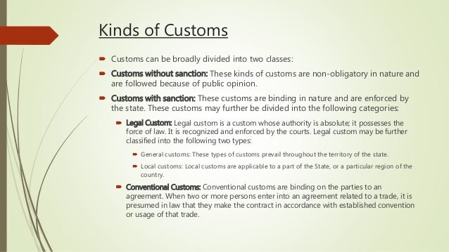 custom in jurisprudence