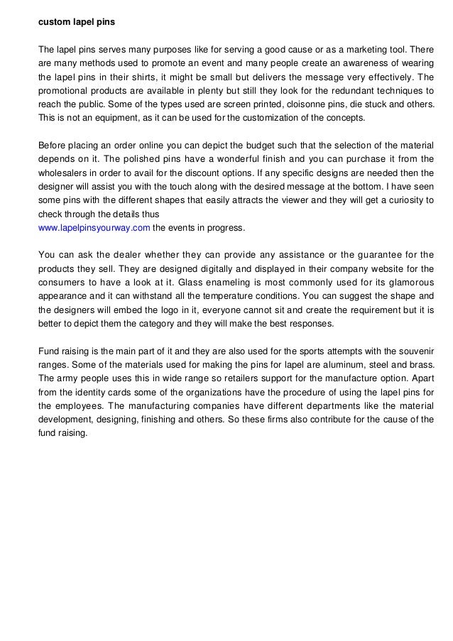 custom lapel pins
