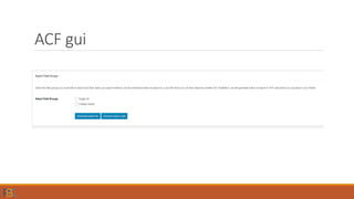 ACF gui
 