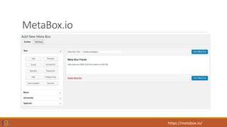MetaBox.io
https://metabox.io/
 