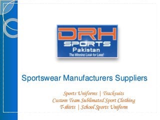 Sportswear Manufacturers Suppliers
Sports Uniforms | Tracksuits
Custom Team Sublimated Sport Clothing
T-shirts | School Sports Uniform
 