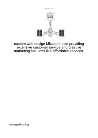custom web design Missouri, also providing
    extensive customer service and creative
   marketing solutions like affordable services.




managed hosting
 