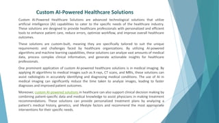 Custom AI-Powered Healthcare Solutions | PDF
