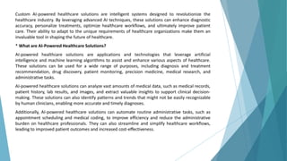 Custom AI-Powered Healthcare Solutions | PDF