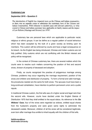 Customary Law 1 Docx Customary Law 1 Docx