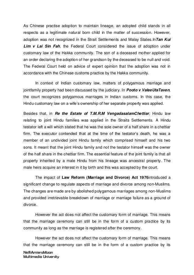 Customary Law 1 Customary Law 1