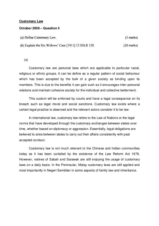 Customary Law 3 Customary Law 3