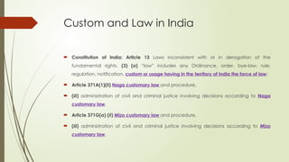 Custom as a source of Law in the subject Jurisprudence | PPTX