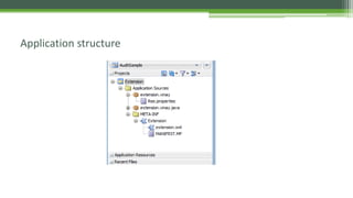 Application structure
 
