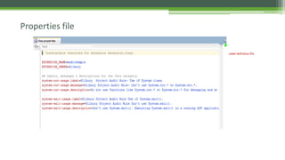 Properties file
Label definition file
 