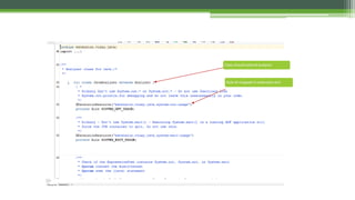 .
Rule Id mapped in extension.xml
•.
Class should extend analyzer
 