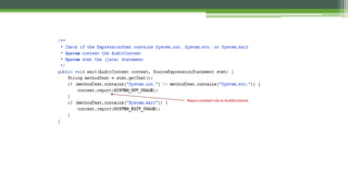 .
Report violated rule to AuditContenxt
 