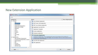 • `
New Extension Application
 