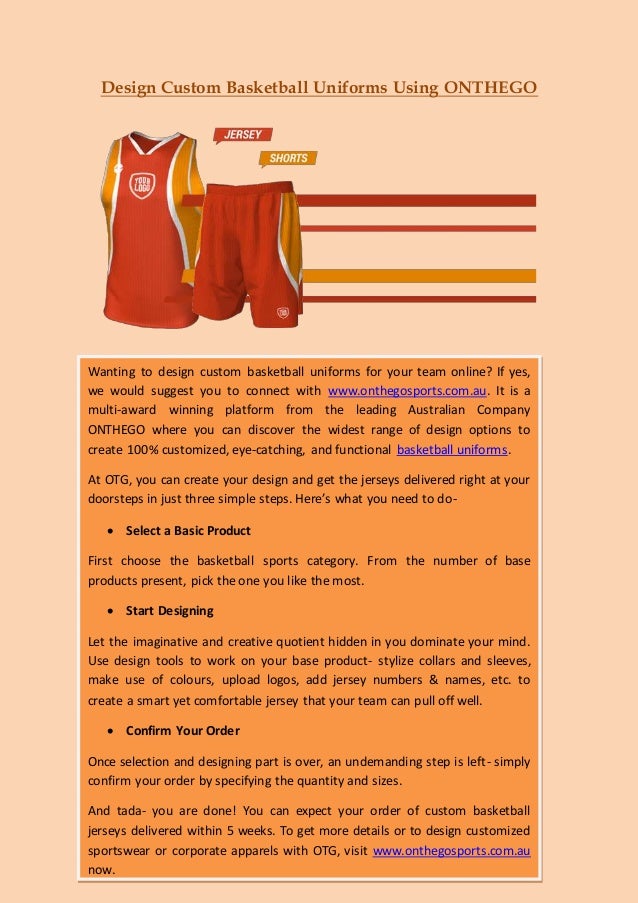 create custom basketball jerseys online