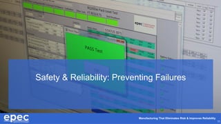 Manufacturing That Eliminates Risk & Improves Reliability
11
Safety & Reliability: Preventing Failures
 
