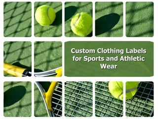 Custom Clothing Labels for Sports and Athletic Wear 