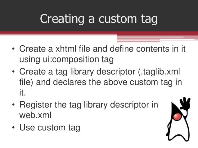 How to write custom component in jsf