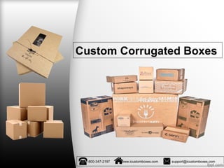 Custom Corrugated Boxes
1-800-347-2197 www.icustomboxes.com support@icustomboxes.com
 