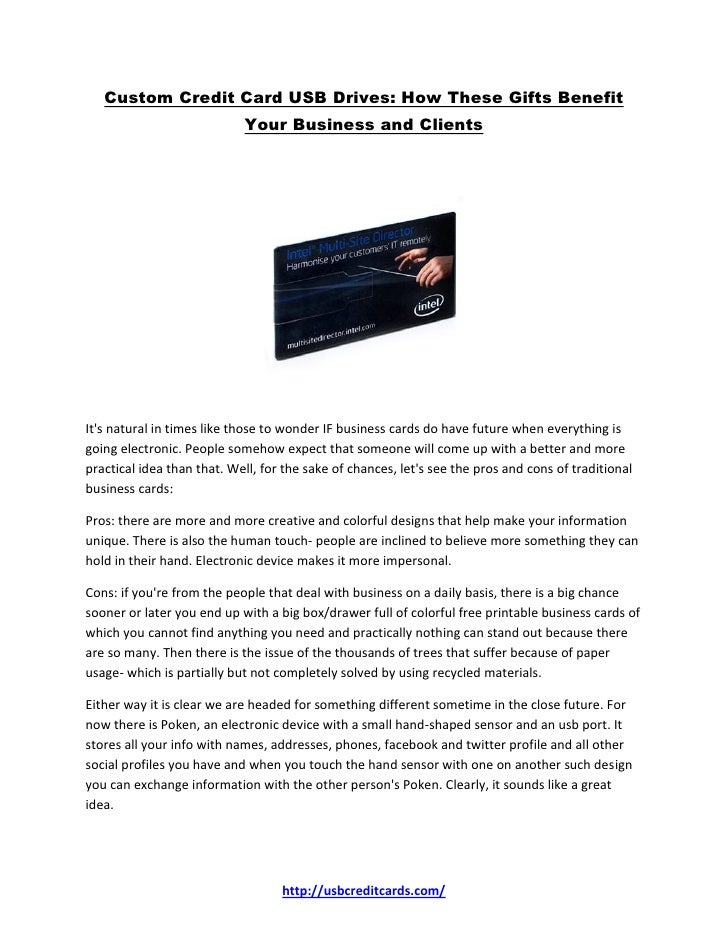 Custom Credit Card Usb Drives How These Ts Benefit Your Business