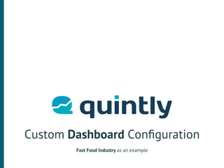 Custom Dashboard Conﬁguration
Fast Food Industry as an example
 
