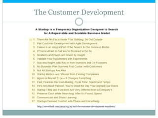 The Customer Development
http://steveblank.com/2012/03/29/nail-the-customer-development-manifesto/
 