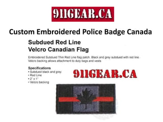 Custom Embroidered Police Badge Canada
 