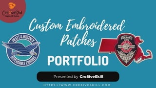 High-Quality Custom Embroidered Patches At Your Door Step | Cre8iveSkill