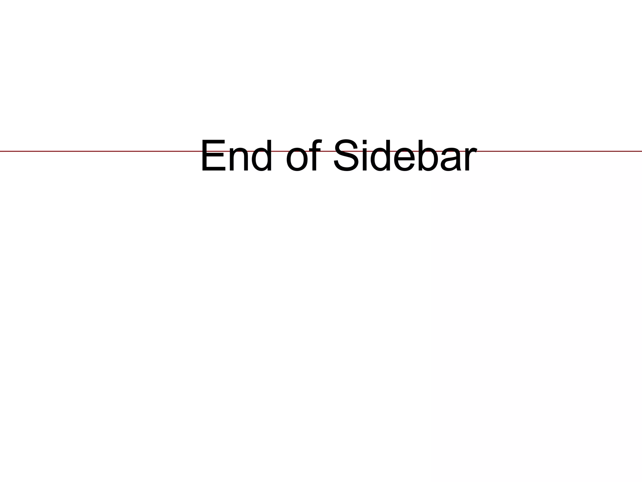 End of Sidebar 
