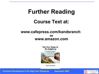 Further Reading Course Text at:   www.cafepress.com/kandsranch   or www.amazon.com 