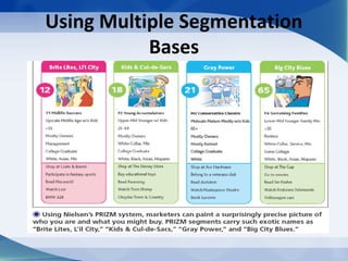 Using Multiple Segmentation
Bases
 