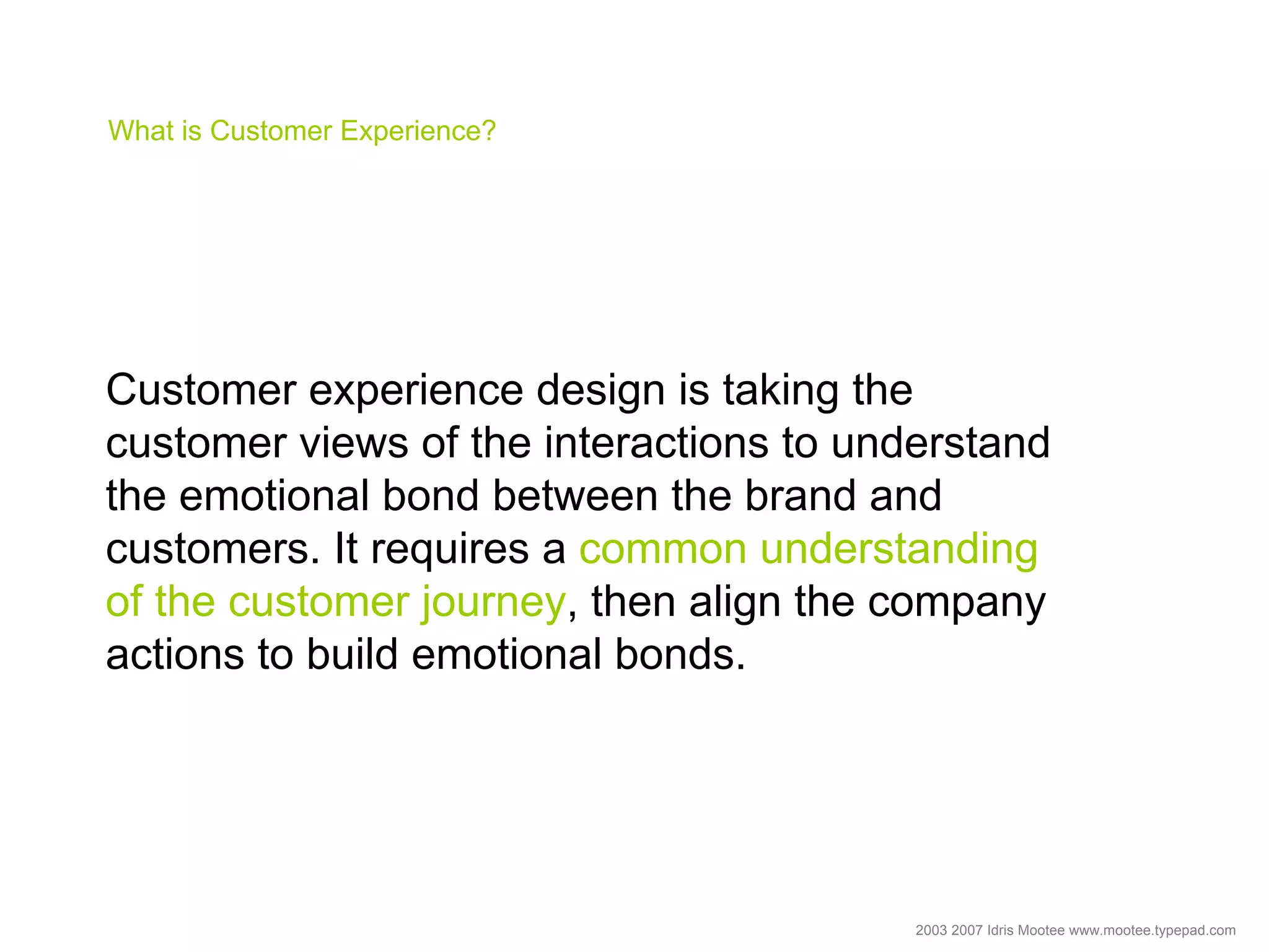 Customer Experience Design Talk Idris Mootee