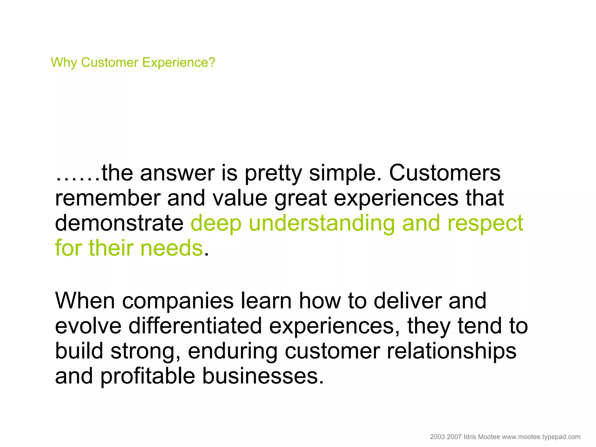 Customer Experience Design Talk Idris Mootee