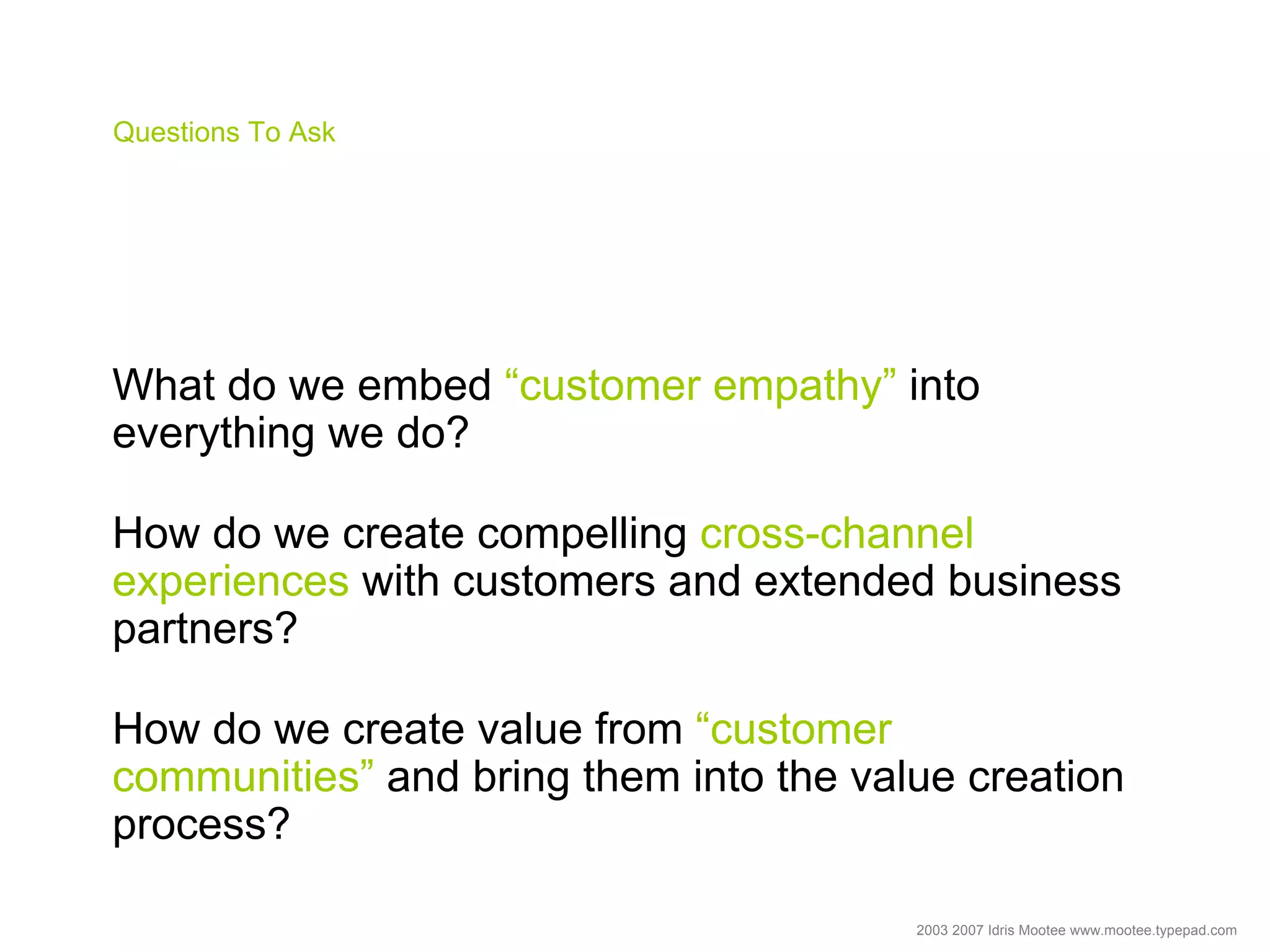Customer Experience Design Talk Idris Mootee