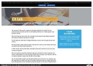 Customer Experience Lab Customer Experience Lab