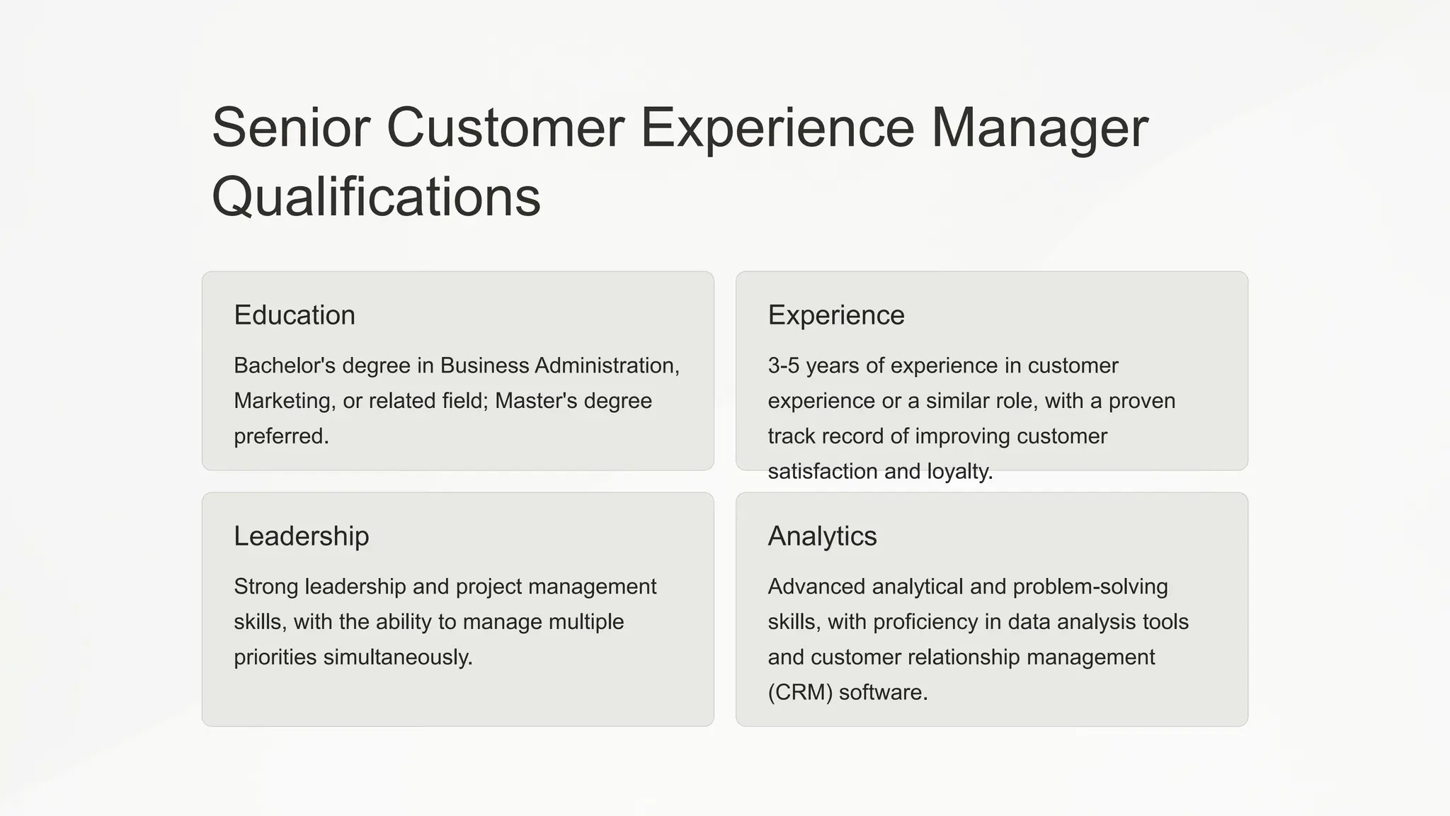 Customer Experience Manager Job Description Template PPT customer-experience-manager-job-description-template-ppt