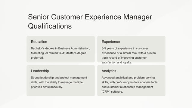 Customer Experience Manager Job Description Template PPT customer-experience-manager-job-description-template-ppt