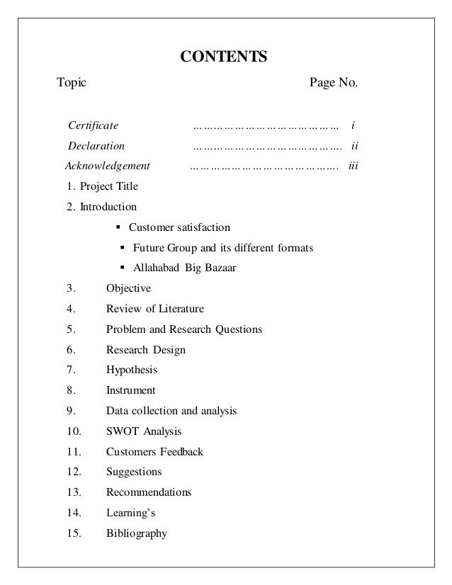 Review of literature on customer satisfaction in big bazaar