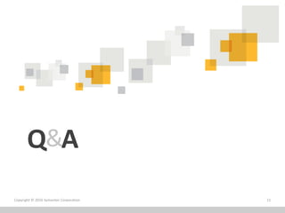 &Q A
Copyright © 2016 Symantec Corporation 11
 