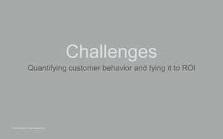 © 2015 Copyright. All rights reserved by AT&T
Challenges
Quantifying customer behavior and tying it to ROI
 