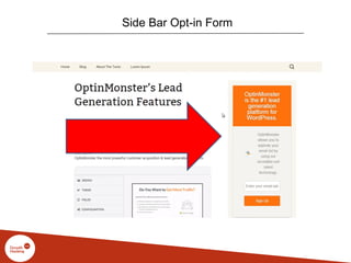 Side Bar Opt-in Form
 
