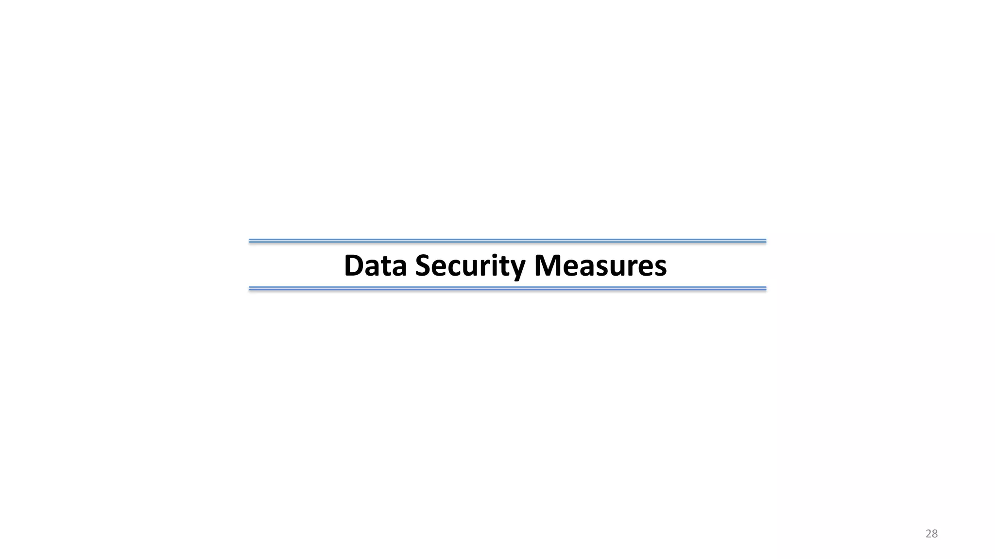 28
Data Security Measures
 