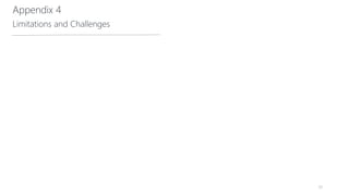 58
Appendix 4
Limitations and Challenges
 