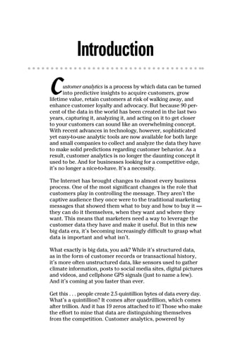 Customer analytics for dummies