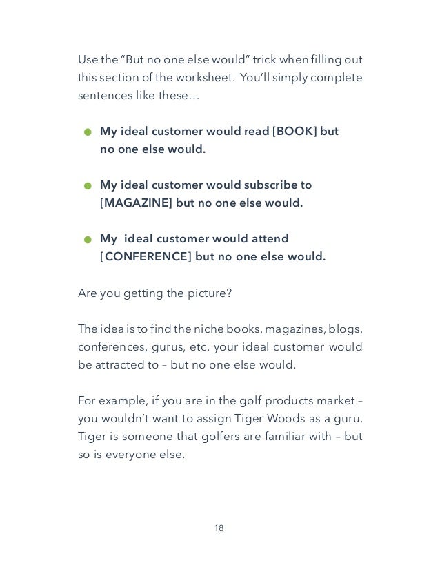 Customer Avatar Worksheet [Ebook + Template]