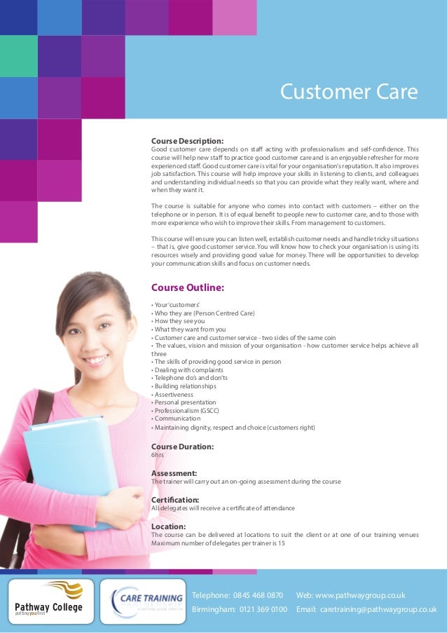customer care training courses customer services qualifications