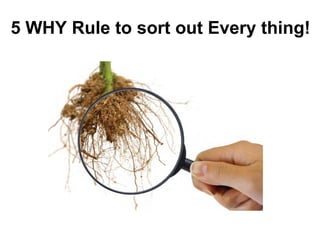 5 WHY Rule to sort out Every thing!
 