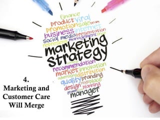 4.
Marketing and
Customer Care
Will Merge
 