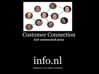 info.nl Regisseur van online resultaat Customer Connection Get connected 2012 