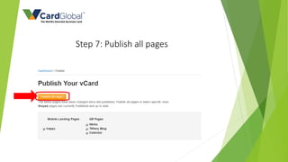 Step 7: Publish all pages
 