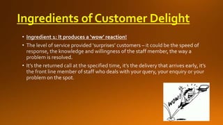 Ingredients of Customer Delight

 